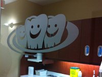 Frost vinyl cut logo  logo cut out in frost vinyl to give the appearance the glass is etched